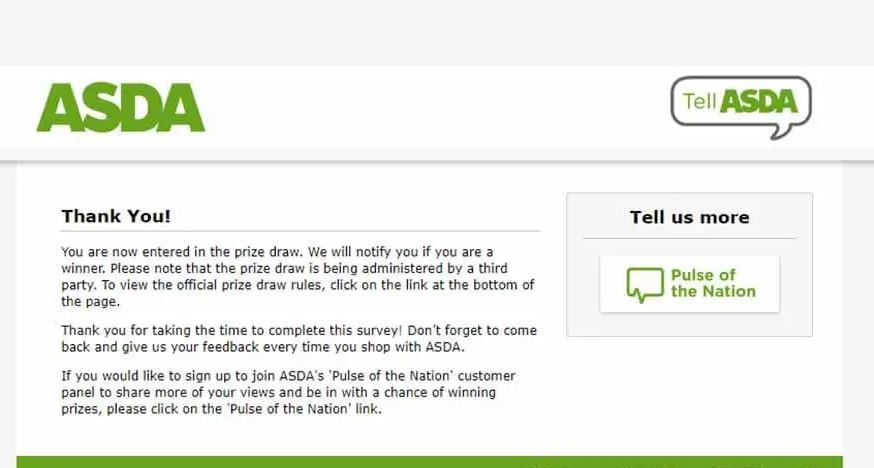 ASDA customer satisfaction survey