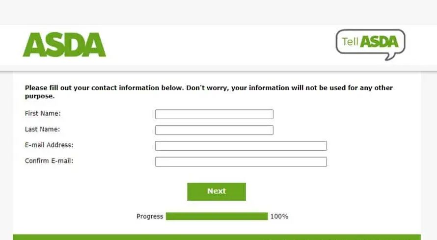 ASDA voucher survey